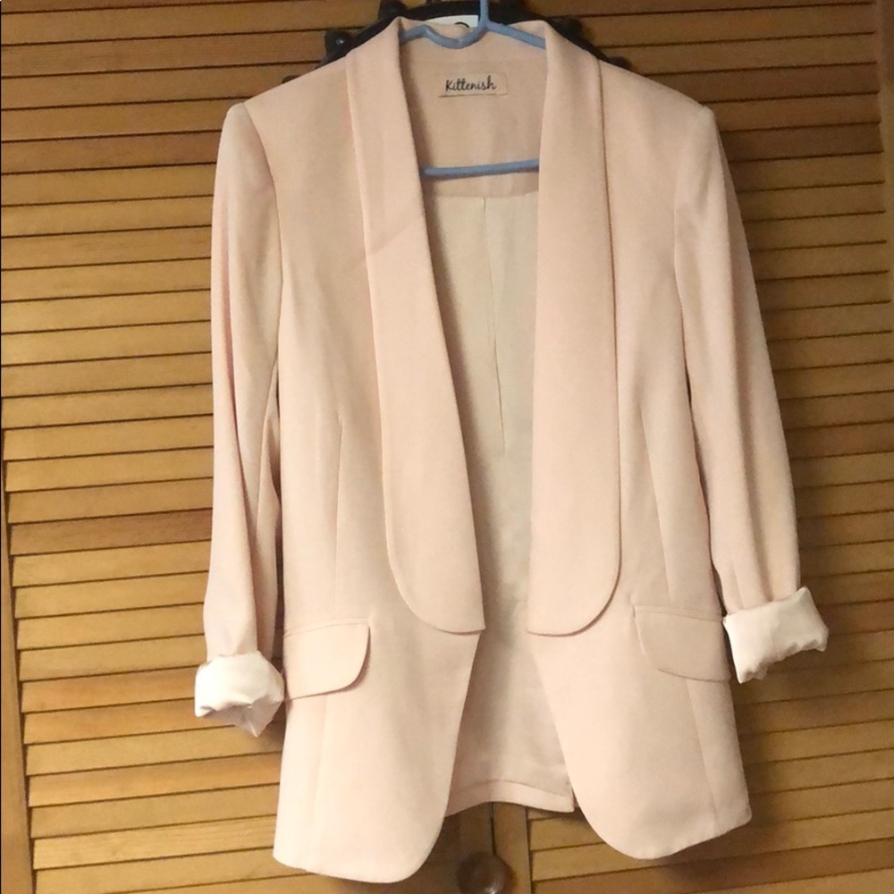 Kittenish shawl blazer